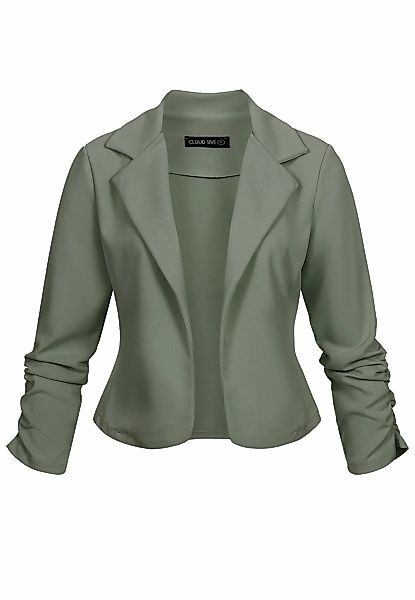 CLOUD 5IVE Strickjacke "CLOUD 5IVE Short Blazer with ruched sleeves" 1 Stk. günstig online kaufen