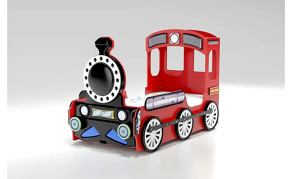 Autobett Lokomotive   ¦ rot ¦ Maße (cm): B: 120 H: 137,5 Betten > Bettgeste günstig online kaufen