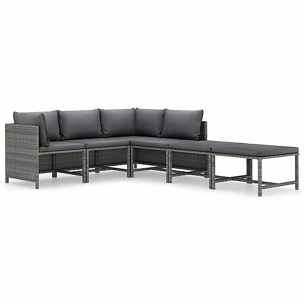 vidaXL Gartenlounge-Set 6-tlg. Garten-Lounge-Set mit Kissen günstig online kaufen