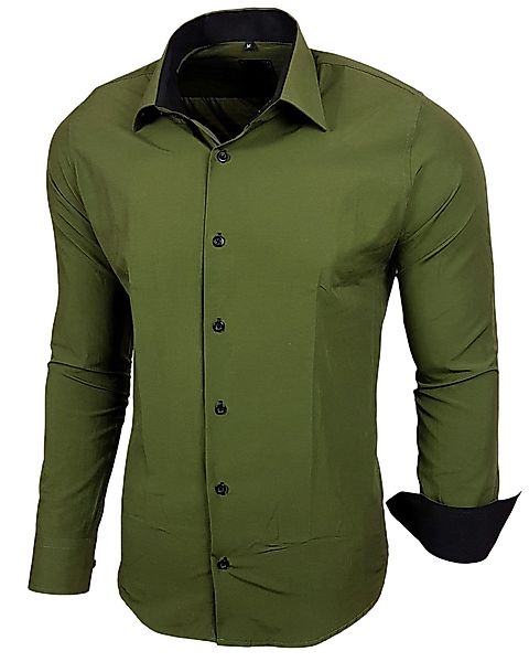 Baxboy Langarmhemd Kentkragen Businesshemd Slim Fit günstig online kaufen