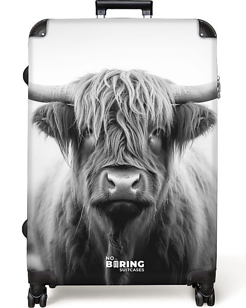 NoBoringSuitcases.com© Hartschalen-Trolley Schottischer Highlander in Schwa günstig online kaufen