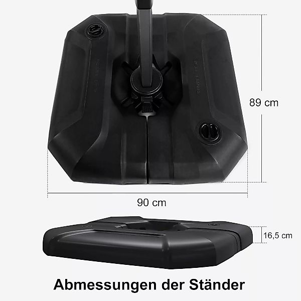 PURPLE LEAF Schirmhalter Sonnenschirmständer beschwerter Sockel, günstig online kaufen