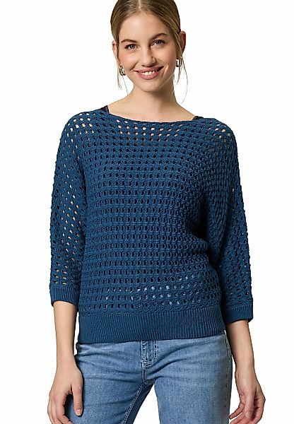 Zero Strickpullover "zero Damen Pullover mit Lochmuster", (1 tlg.), Lochmus günstig online kaufen
