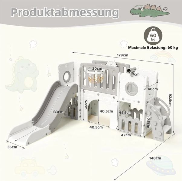 TLGREEN Rutsche,9-in-1 Indoor & Outdoor Spielset günstig online kaufen