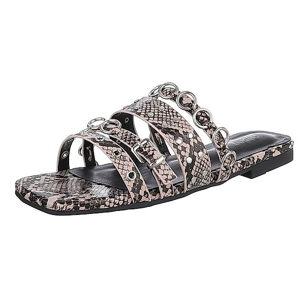 Ital-Design Designer-Sandalen mit Ringen und Nieten günstig online kaufen