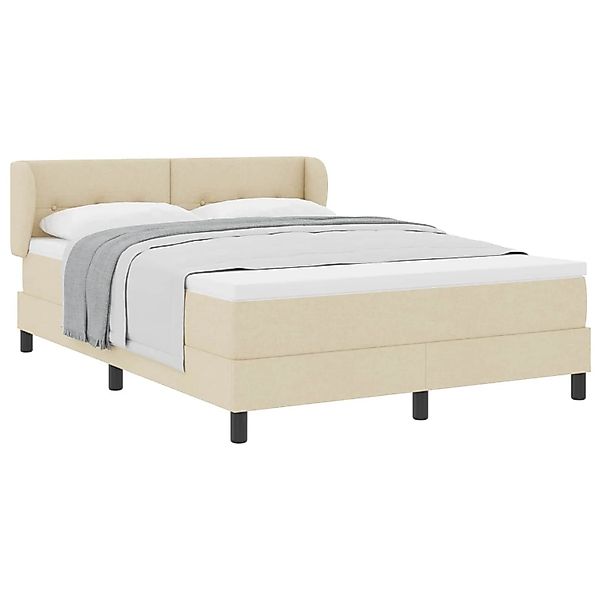 vidaXL Boxspringbett mit Matratze Creme 140 x 200 cm Stoff 3340029 günstig online kaufen