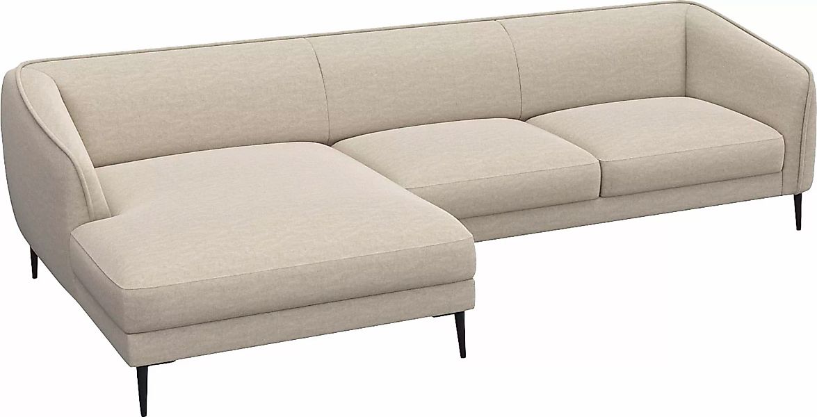 FLEXLUX Ecksofa »Belle Designsofa, L-Form, B/T 288/149 cm«, Skandinavisches günstig online kaufen