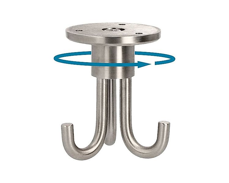 MS Beschläge Kleiderhaken 3-fach Garderobenhaken - Deckenhaken 360° drehbar günstig online kaufen