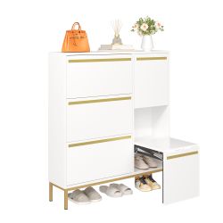 Refined Living Schuhschrank mit Schuhwechselhocker, Schuhregal günstig online kaufen