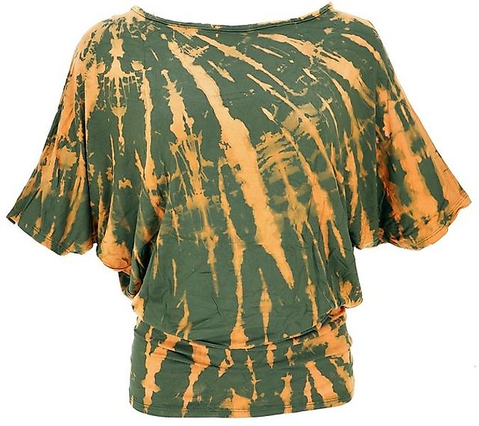 Guru-Shop T-Shirt Batikshirt mit Fledermausärmeln, lockeres.. Festival, Eth günstig online kaufen