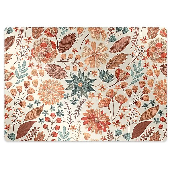 Tulup Bodenschutzmatte Künstlerische Blumen Bürostuhlmatte 140x100 cm Rot S günstig online kaufen