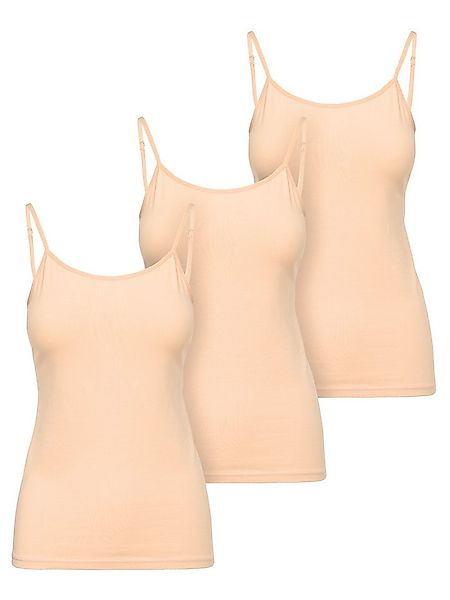 Ladeheid Unterhemd Trägertop Damen Spaghetti Top Set 3 Stück LA40-263 (Set, günstig online kaufen