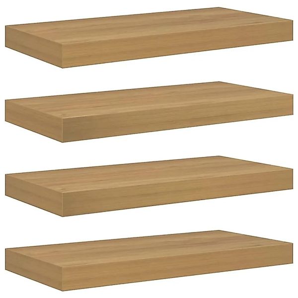 vidaXL Wandregal Wandmontiert 4 Stk Braun 50 x 23 x 4 cm Holzwerkstoff 4201 günstig online kaufen