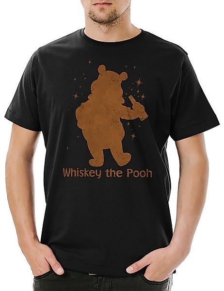 Urban Backwoods Print-Shirt Whiskey the Pooh Herren T-Shirt Costume Karneva günstig online kaufen