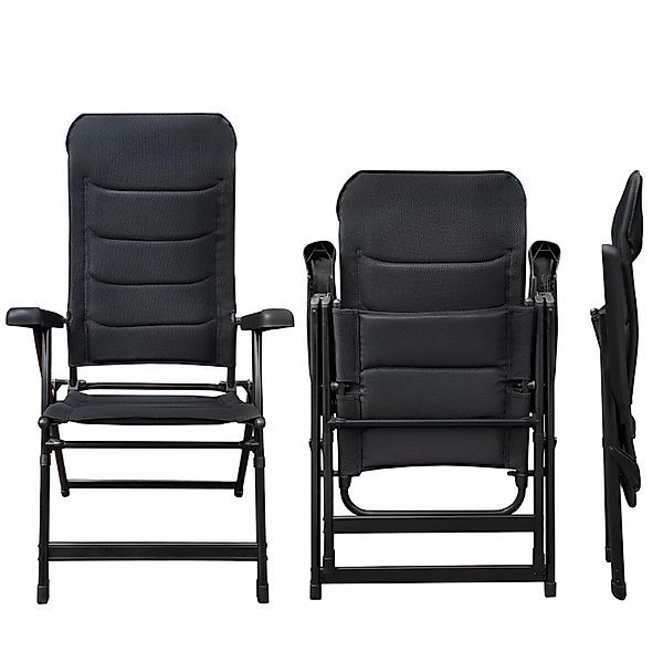 osoltus Alu Camping Klappsessel Hochlehner 3D Soft Touch Black Magic günstig online kaufen