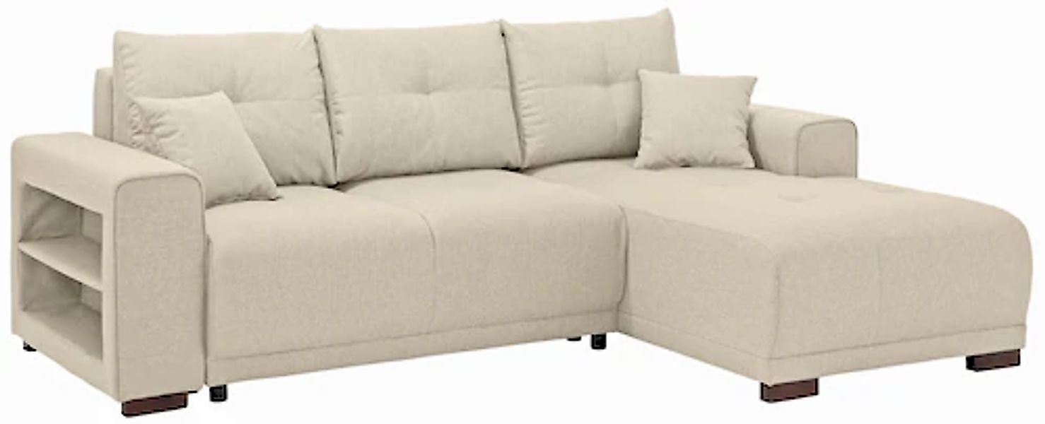Home affaire Ecksofa »Viborg L-Form«, mit Regal in der Armlehne, wahlweise günstig online kaufen