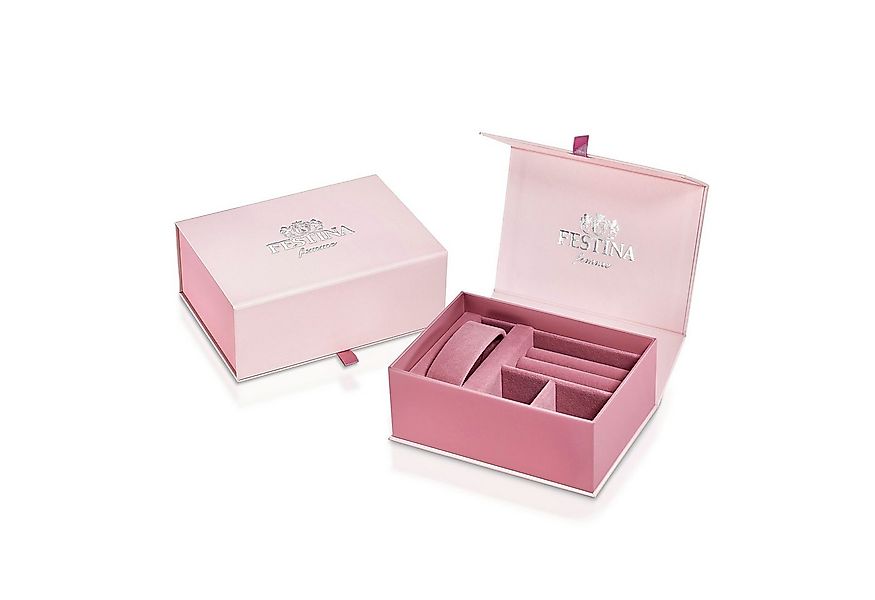 Festina Quarzuhr Boyfriend Damenuhr F20622-M Rosa Edelstahlband 36,8 mm günstig online kaufen