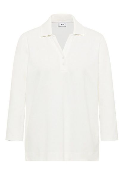 CECIL T-Shirt Solid Polo With Buttons günstig online kaufen