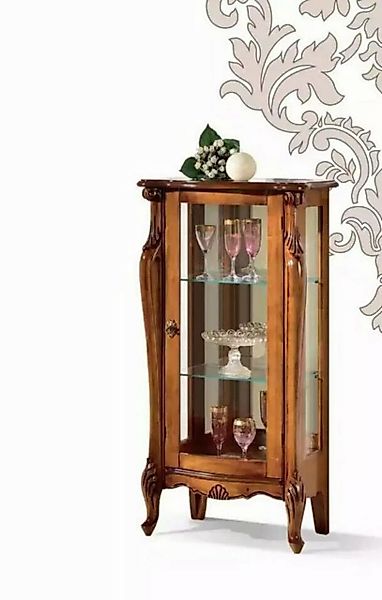 JVmoebel Vitrine Klassische Braune Holzmöbel Glastür Wohnzimmer Möbel (1-St günstig online kaufen