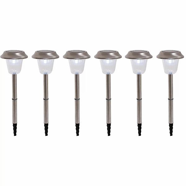 näve LED Gartenleuchte "Gustav", 6er-Set LED Außenleuchte mit Erdspieß günstig online kaufen