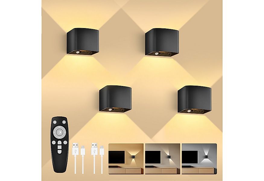 GeyouLux Wandleuchte 5000mAh Aufladbare Wandleuchte Innen, Fernbedienung & günstig online kaufen
