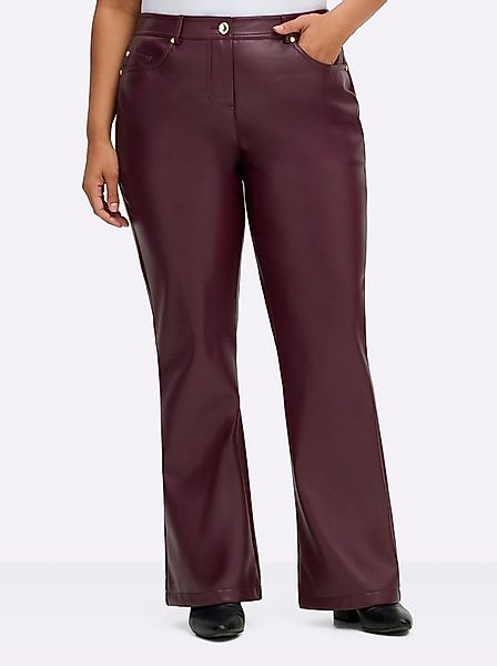 Sheego Jerseyhose Lederimitat-Hose günstig online kaufen