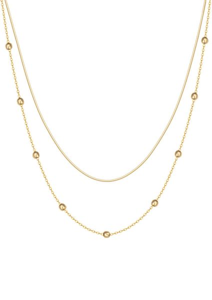 Hey Happiness Edelstahlkette Layer Collier Kugeln, günstig online kaufen