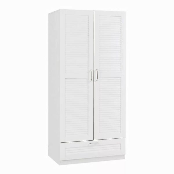 en.casa Kleiderschrank »Finning« 1 Stange, 4 Fächer, 1 Schublade 176x80x52 günstig online kaufen