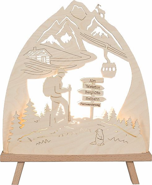 SAICO Original LED Schwibbogen "Deko-Lichterspitze, Wanderfreund" inkl. ein günstig online kaufen