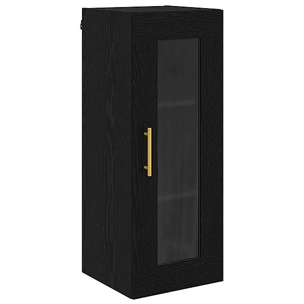 vidaXL Wandschrank Schwarz Eichen-Optik 34,5 x 34 x 90 cm 882618 günstig online kaufen