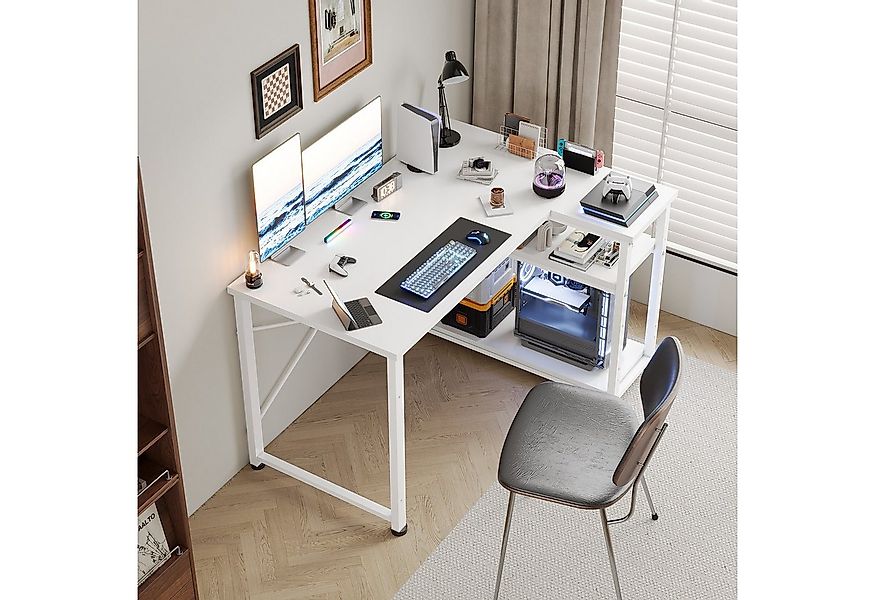 GUNJI Eckschreibtisch Eckschreibtisch Umkehrbarer L-förmiger Computer schre günstig online kaufen