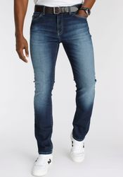 DELMAO Stretch-Jeans "Reed" gerader Beinschnitt, Used-Look-Waschung, günstig online kaufen
