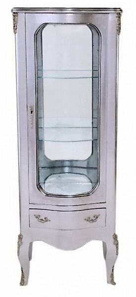 Casa Padrino Vitrine Barock Vitrine Silber 130 cm - Vitrinenschrank - Wohnz günstig online kaufen