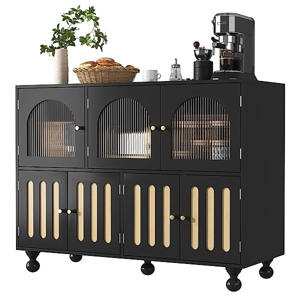 HAUSS SPOLE Sideboard mit Glastür, runde günstig online kaufen