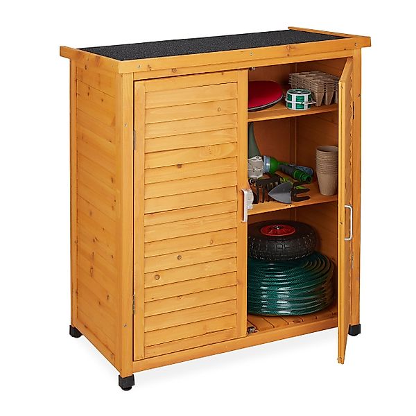 relaxdays Garten-Geräteschrank Gartenschrank mit Dachpappe günstig online kaufen