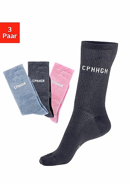 Copenhagen Studios Basicsocken, (Packung, 3 Paar), mit Rippstruktur und Sti günstig online kaufen