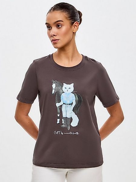 CAT by maniita lacitta Kurzarmshirt T-Shirt RIDER CAT (1-tlg) mit Katzen Mo günstig online kaufen