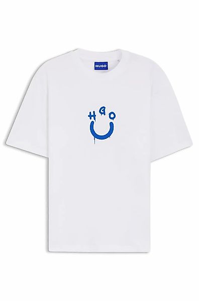 HUGO Blue T-Shirt Rundhalsausschnitt, reine Baumwolle, Regular Fit günstig online kaufen