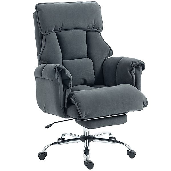 HOMCOM Bürostuhl Schreibtischstuhl mit Lendenwirbelstütze, Armlehne, Fußstü günstig online kaufen