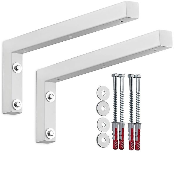 SOTECH 2 x Wandkonsole L-Winkel WK400 400 x 150 x 30 mm Weiß Matt günstig online kaufen