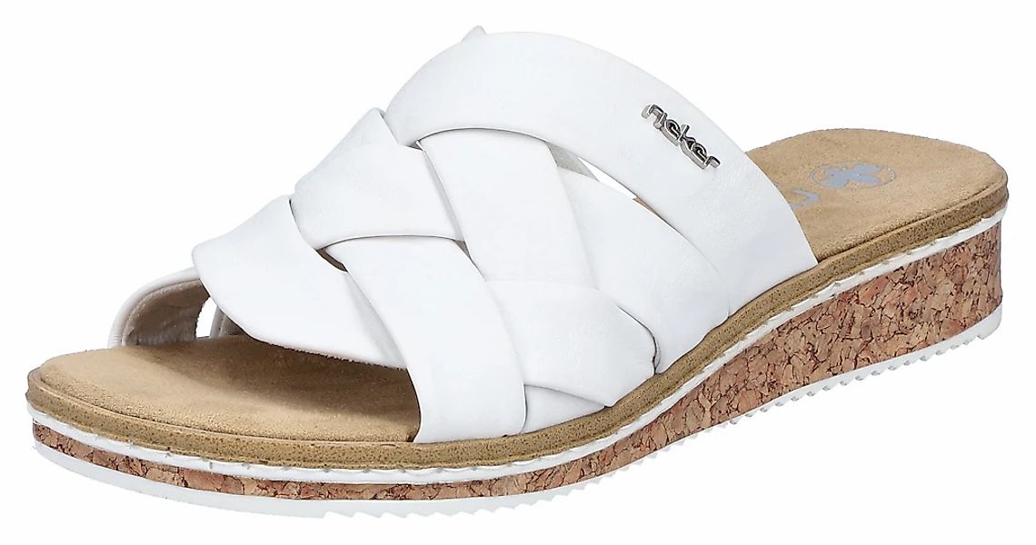 Rieker Pantolette, Sommerschuh, Schlappen, Hausschuh, Urlaubschuh mit Absat günstig online kaufen