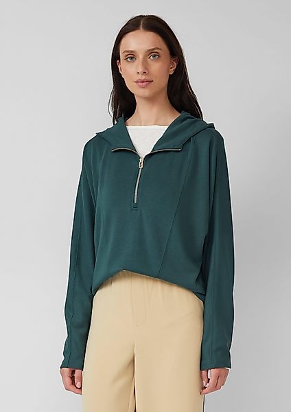 s.Oliver Sweatshirt Scuba-Hoodie mit Fledermausärmeln und günstig online kaufen