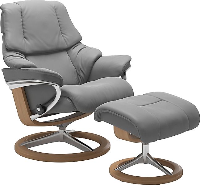 Stressless "Reno" Set, Relaxsessel mit Hocker, mit Hocker, mit Signature Ba günstig online kaufen