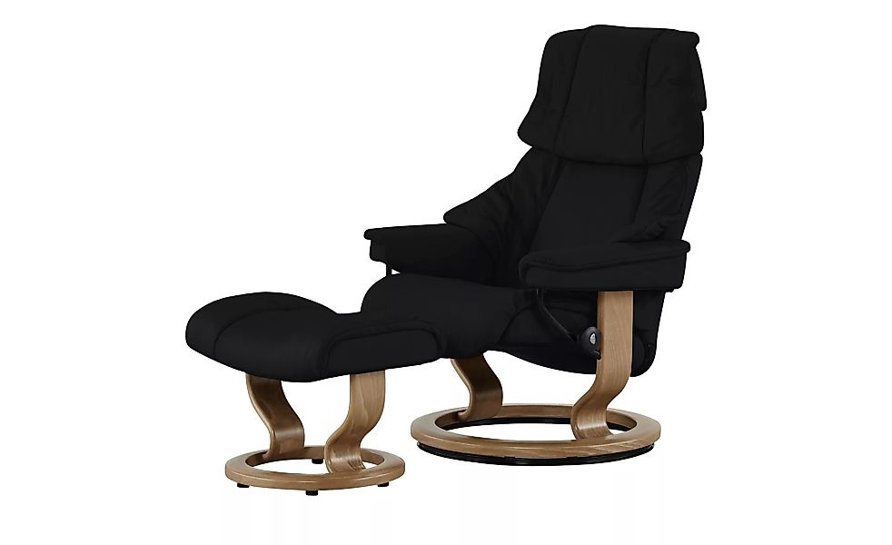 Stressless Relaxsessel mit Hocker  Reno - schwarz - 79 cm - 108 cm - 75 cm günstig online kaufen