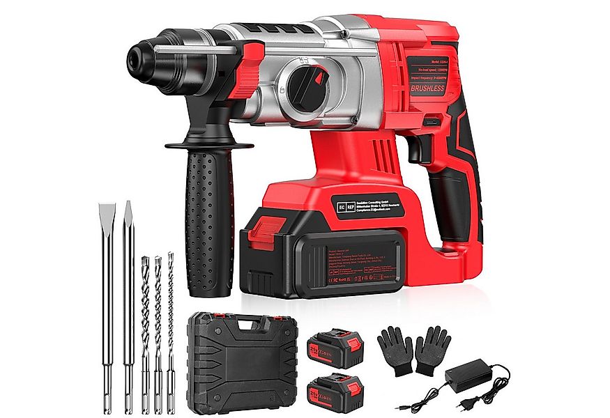 AeroAxis Akku-Bohrhammer 4 in 1 elektrische Bürstenloser Bohrhammer SDS-plu günstig online kaufen