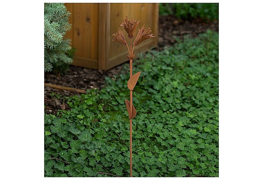 HTI-Living Gartenfigur Blumenstecker Rostoptik Blüten Celia, (Stück, 1 St., günstig online kaufen