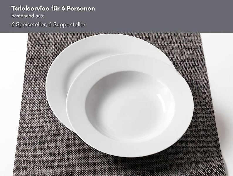 Ritzenhoff & Breker Tafelservice "Bianco" klassisch und schlicht, unifarben günstig online kaufen