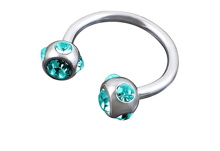 Taffstyle Piercing-Set Piercing Hufeisen Multi Kristall Kugeln, Lippenpierc günstig online kaufen