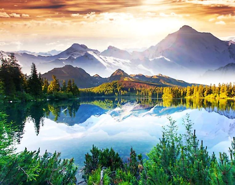 Papermoon Fototapete »Mountain Lake« günstig online kaufen