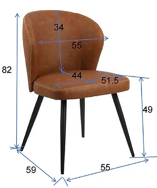 GarveeMore Esszimmerstuhl aus PU-Leder,moderne Esszimmer und Küchenstühle,1 günstig online kaufen